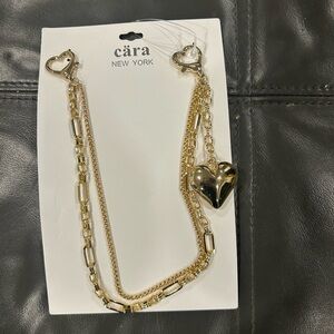 Cara New York Gold Heart Chain Bag Accessory